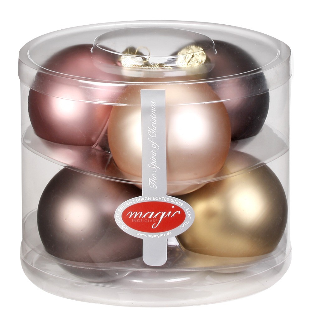 Christbaumkugeln glas 8cm, 6 stk dose saisonartikel weihnachten ...