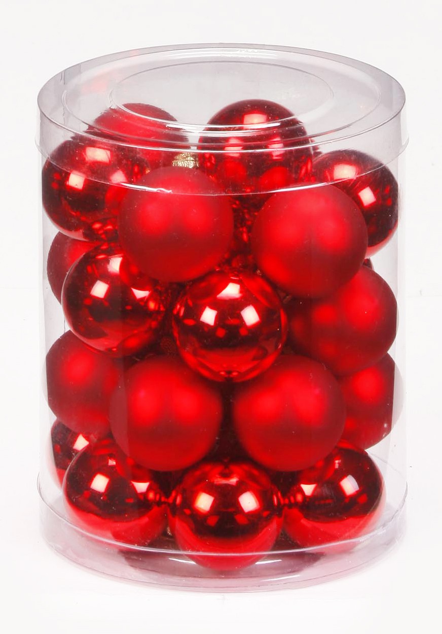 Christbaumkugeln glas 3cm, 28 stk. dose saisonartikel weihnachten ...